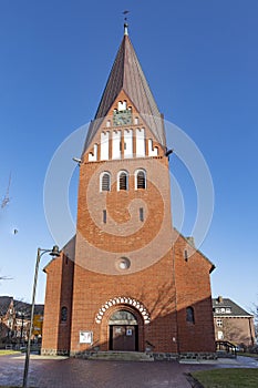 Red brick church St. Nicolai in Westerland, Sylt photo