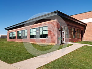 Red brick elementary school