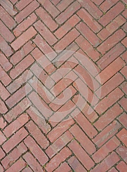 Red Brick Herringbone Background