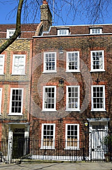 Red brick large london victorian townhouse