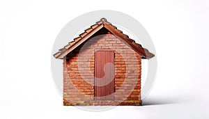 Red brick outhouse or built like a brick shithouse, house. Meaning built more robustly than its function requires. implies