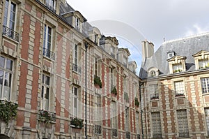 Red brick Paris building