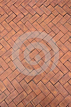 Red brick paving stones