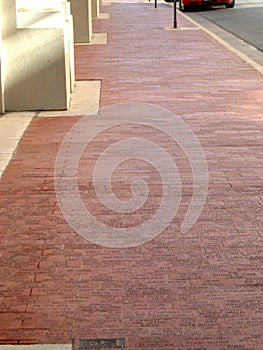 Red brick sidewalk