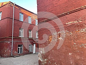 Red brick street courtyard