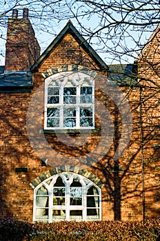 Red Brick Terraced House in England