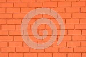 Red brick texture wall. Orange and brown photo background. Industrial design. New building, construction. Urban background, home