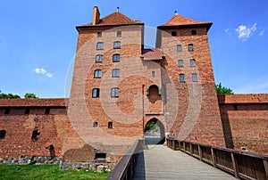 Red brick towers of the Teutonic Order Castle, Malbork, Poland