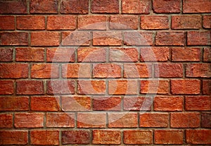 Red brick wall.