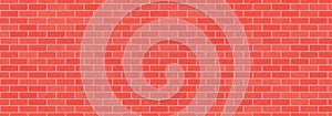 Red brick wall abstract background. Texture of bricks photo