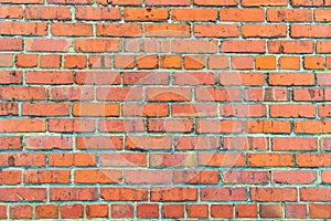 Red Brick Wall Background from brick