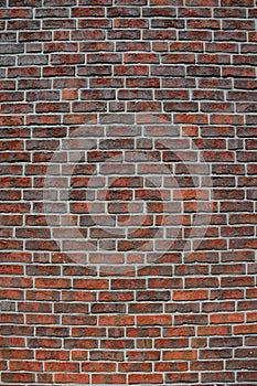 Red Brick wall Background. Close up brick wall rough texture