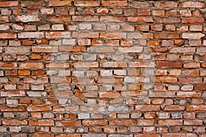 Red brick wall background textured