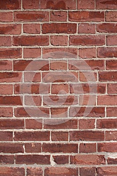 Red Brick Wall Background Vertical Portrait View