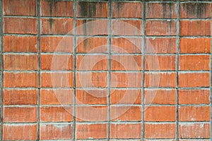 Red brick wall Background.