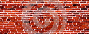 Red Brick wall of clinker bricks masonry