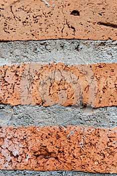 Red Brick Wall Close-up