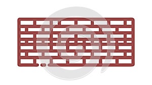 Red Brick Wall Construction Texture, vector design Generative AI