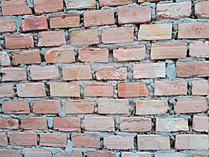 Red brick wall with contrasty sunlight