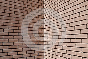 red brick wall corner building masonry architectural detail background texture