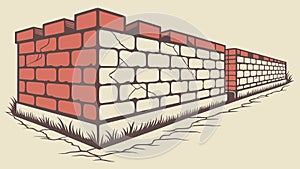 Red Brick Wall Corner Vector - Classic Architectural Element, vector design Generative AI