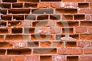 Red brick wall detail