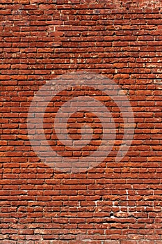 Red Brick Wall Pattern Background Portrait Orientation Grungy