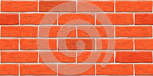 Red brick wall seamless pattern background.