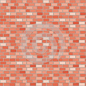 Red brick wall seamless pattern