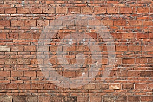 red brick wall at square format as background & texture