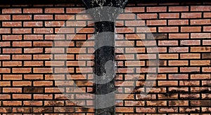 Red brick wall texture background.