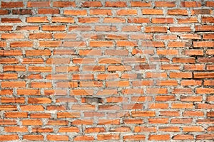 Red brick wall texture background.