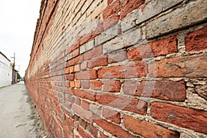 Red brick wall texture background