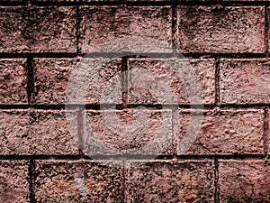 Red brick wall texture background. Surface texture masonry bright cleaned brickwork