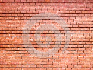 Red brick wall texture background. Surface texture masonry bright cleaned brickwork