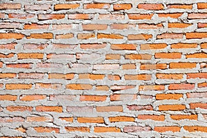 Red brick wall texture background. Surface texture masonry bright cleaned brickwork, it is template for creative layout with copy