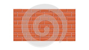 Red Brick Wall Texture Background, vector design Generative AI