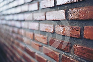 Red brick wall texture and detail