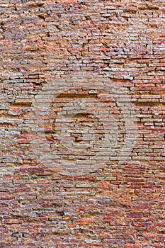 red brick wall texture grunge background, red brick wall background, grungy rusty blocks of stone-work, China brick