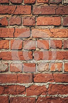 Red brick wall texture grunge background photo