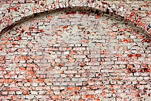 Old red brick wall texture background