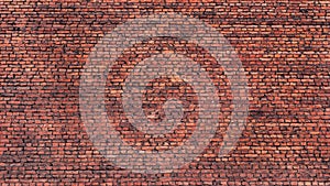 Red brick wall texture for interior design. photo