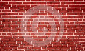 Red brick wall. Texture of old brick background