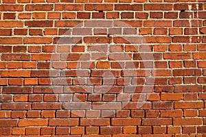 Red brick wall texture and pattern