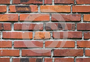 Red brick wall texture, seamlessly tileable background photo
