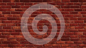 Red brick wall texture in sunlit environment. AI image