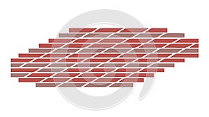 Red Brick Wall Texture Vector Background, vector design Generative AI