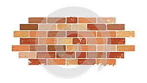 Red Brick Wall Texture Vector Illustration, vector design Generative AI