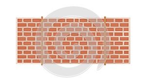 Red Brick Wall Texture Vector Illustration, vector design Generative AI