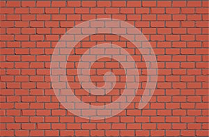 Red Brick Wall. Vector Background
